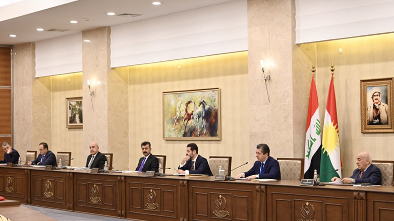 Kurdistan Region Prime Minister Masrour Barzani (second from right) during KRG Council of Ministers meeting, June 21, 2023. (Photo: KRG)
