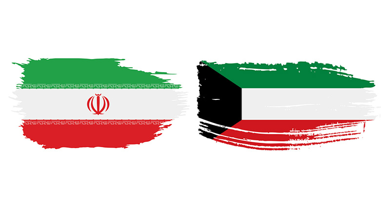 Iranian flag (left) and Kuwaiti flag. (Photo: Designed by Kurdistan 24)