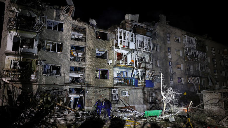 Pokrovsk'ta vurulan bina (Foto: AFP)