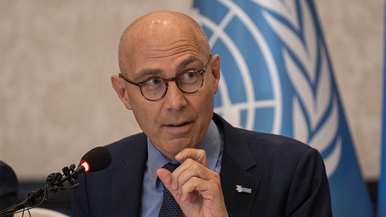 UN High Commissioner for Human Rights Volker Turk, speaks during a press conference in Baghdad, Iraq, Aug. 9, 2023. (Hadi Mizban/ AP)
