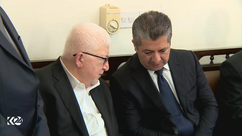 Serokwezîr Mesrûr Barzanî beşdarî merasîma sersaxiyê ya hevjîna Fuad Mesûm dibe