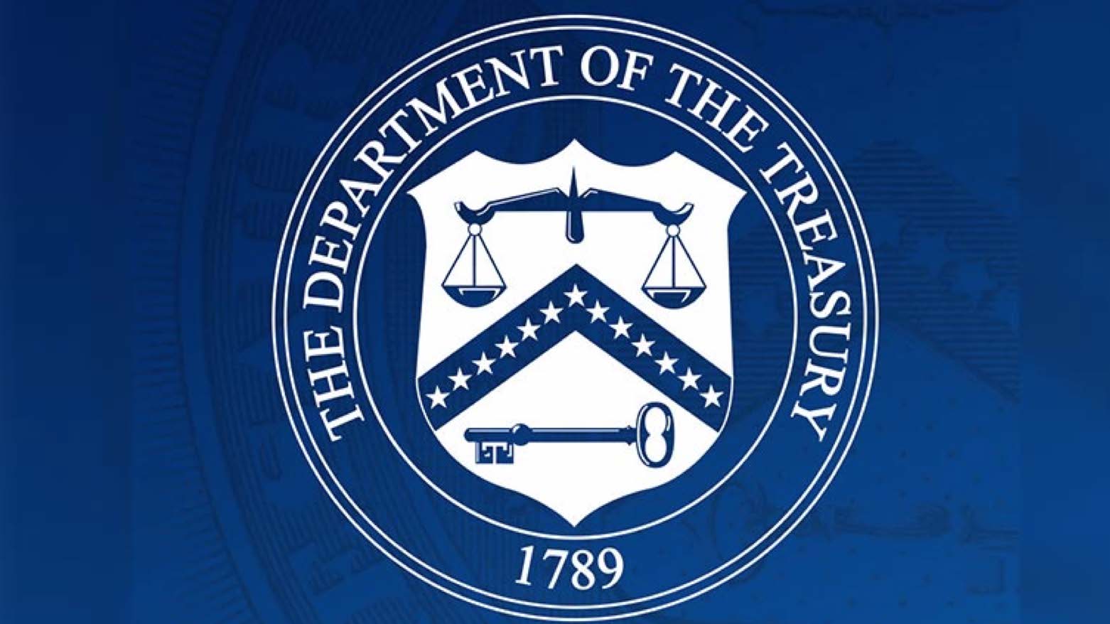 The logo of US Treasury Department. (Photo: US Treasury Department)