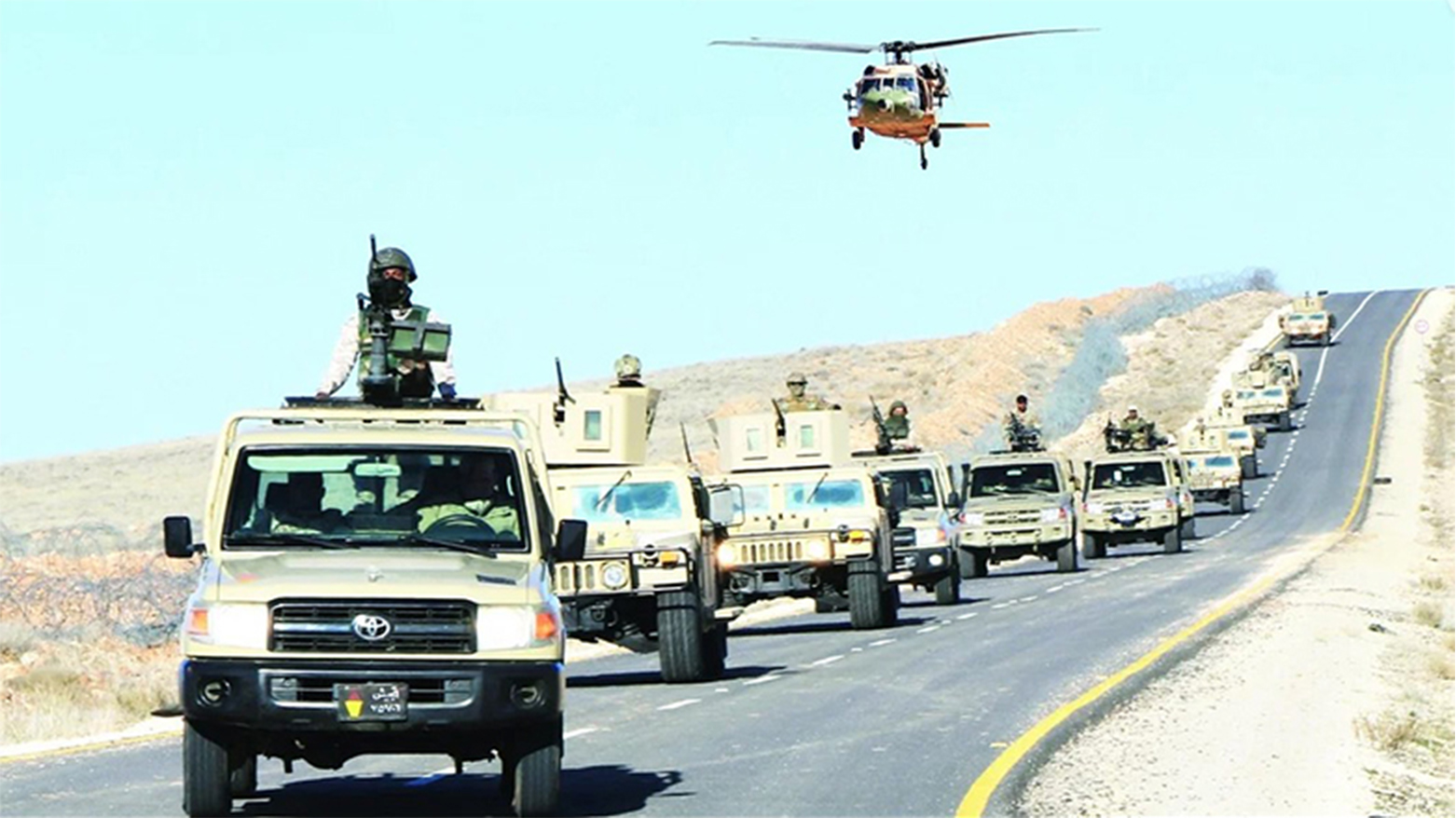 مركبات عسكرية تابعة للجيش الأردني (وكالات)