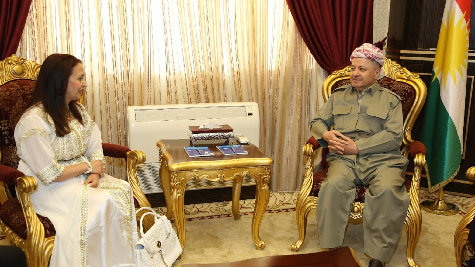 Melike Mezzan ve Başkan Barzani (arşiv)