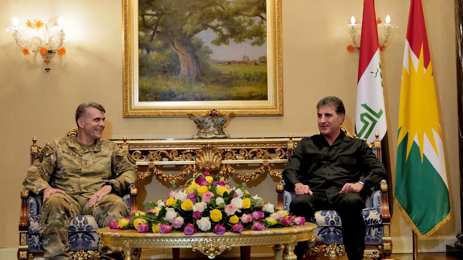 سه‌رۆكی هەرێمی کوردستان پێشوازى له‌ شاندێكى باڵاى سه‌ربازيى هاوپه‌يمانان كرد