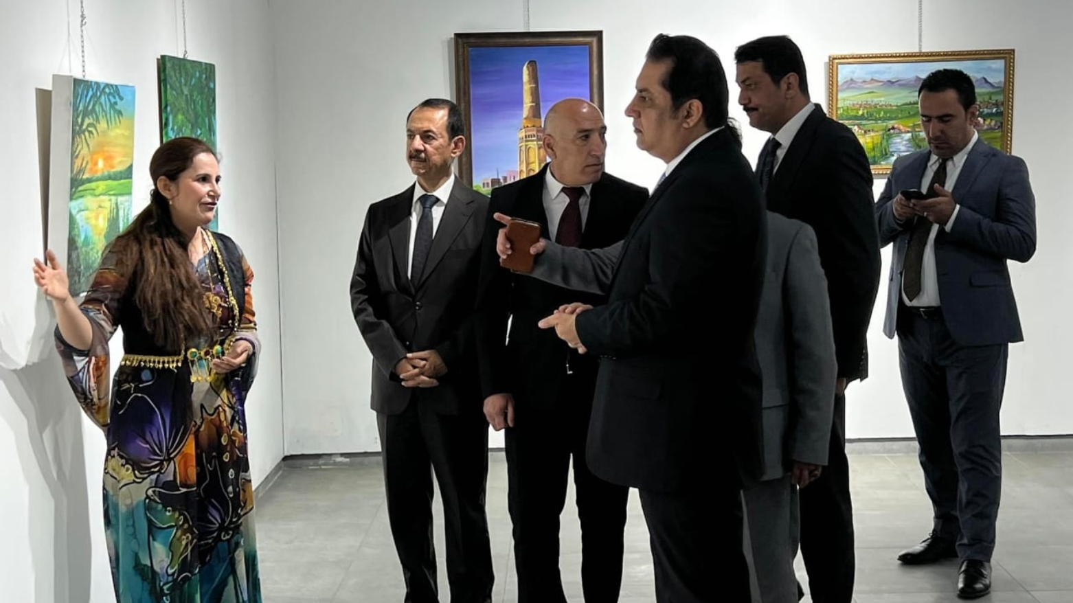 Art exhibition in Erbil’s Media Gallery. (Photo: Kurdistan 24)