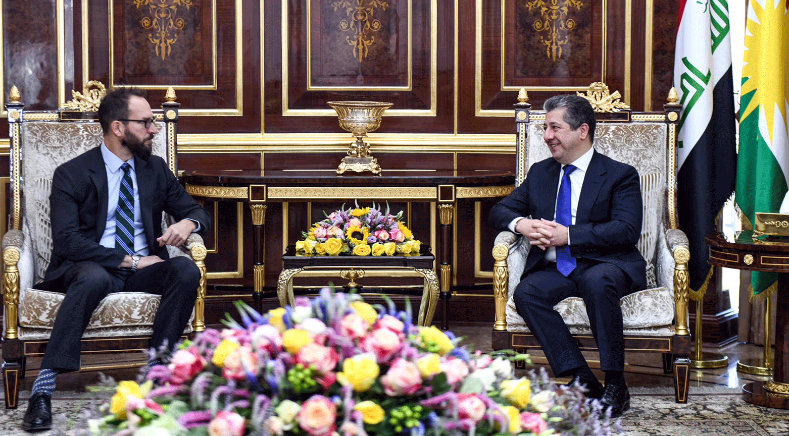 مسرور بارزانی، نخست وزیر اقلیم کوردستان و مارک استرو، سرکنسول جدید آمریکا در اربیل