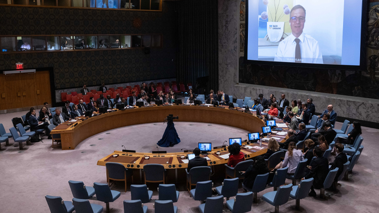 کۆبوونەوەی ئەنجوومەنی ئاسایشی سەر بە نەتەوە یەکگرتووەکان | وێنە: YUKI IWAMURA / AFP