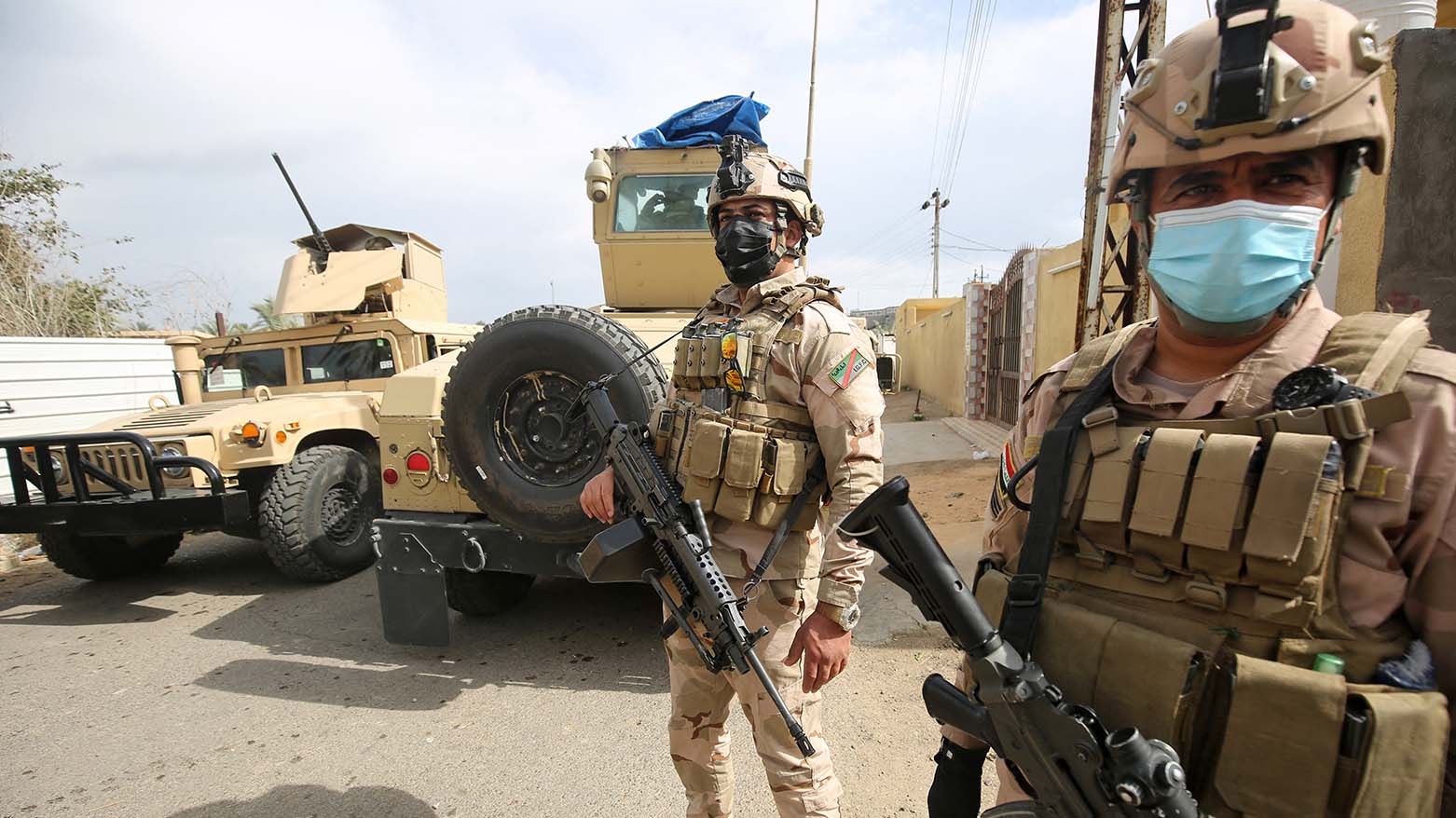 Iraqi forces search the area in Tarmiyah, north of Baghdad, following clashes with Islamic State group fighters, Feb. 20, 2021. (Photo: Ahmad al-Rubaye/AFP)