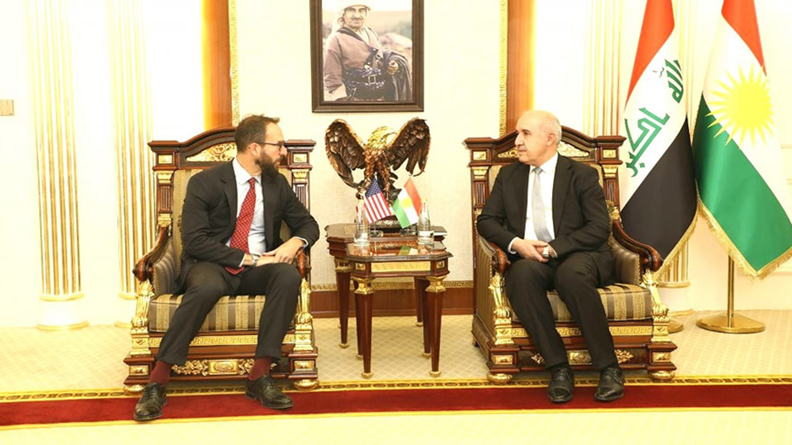 کمال محمد صالح، وزیر برق اقلیم کوردستان و مارک استرو، سرکنسول آمریکا در اقلیم کوردستان