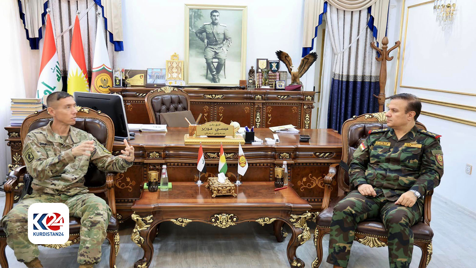 Peshmerga Ministry Chief of Staff discusses reform plan with Coalition Forces Commander