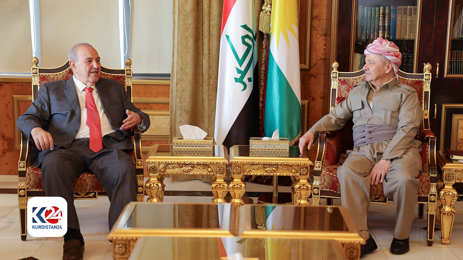 KDP President Masoud Barzani receives Iraqi National Accord leader