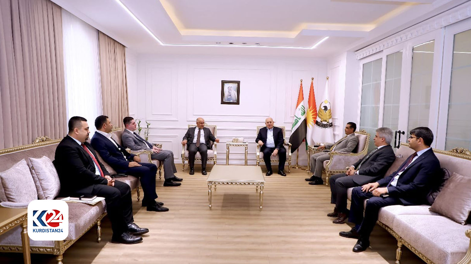 ئاوات شێخ جەناب وەزیری دارایی و ئابووری لەگەڵ شاندێکی هاوبەشی دیوانی چاودێریی دارایی عێراق و هەرێمی کوردستان