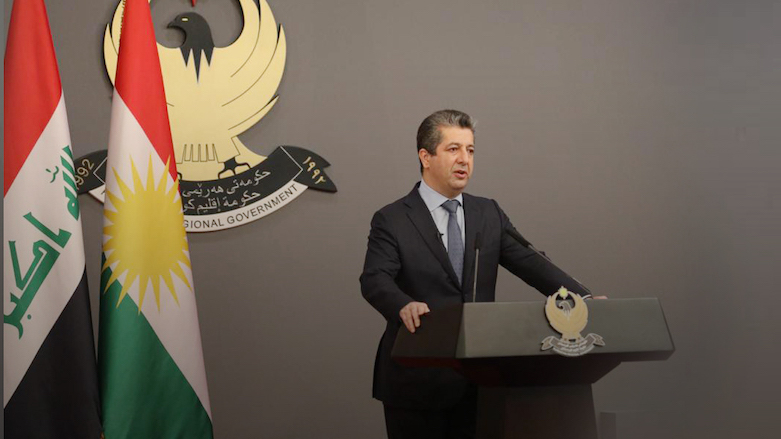 Kurdistan Region Prime Minister Masrour Barzani gives a speech, Dec. 9, 2020. (Photo: Kurdistan 24)