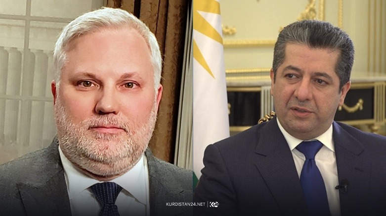Masrour Barzani (Right), Prime Minister of Kurdistan Regional Government, and Joel Rayburn, US Deputy Assistant Secretary for Levant Affairs and Special Envoy for Syria. (Photo: Kurdistan 24)