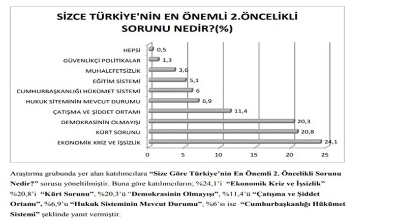 Size G&ouml;re T&uuml;rkiye&rsquo;nin En &Ouml;nemli 2. &Ouml;ncelikli Sorunu Nedir?