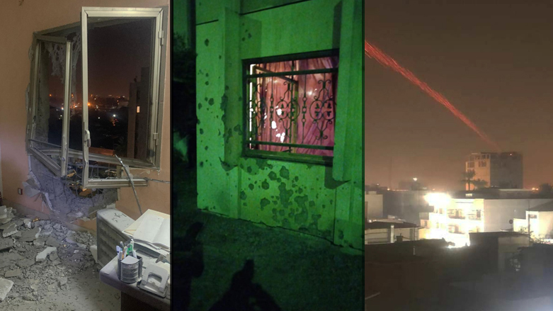 سقطت ثمانية صواريخ كاتيوشا على الأقل في المنطقة الخضراء شديدة التحصين - صورة: خلية الإعلام الأمني