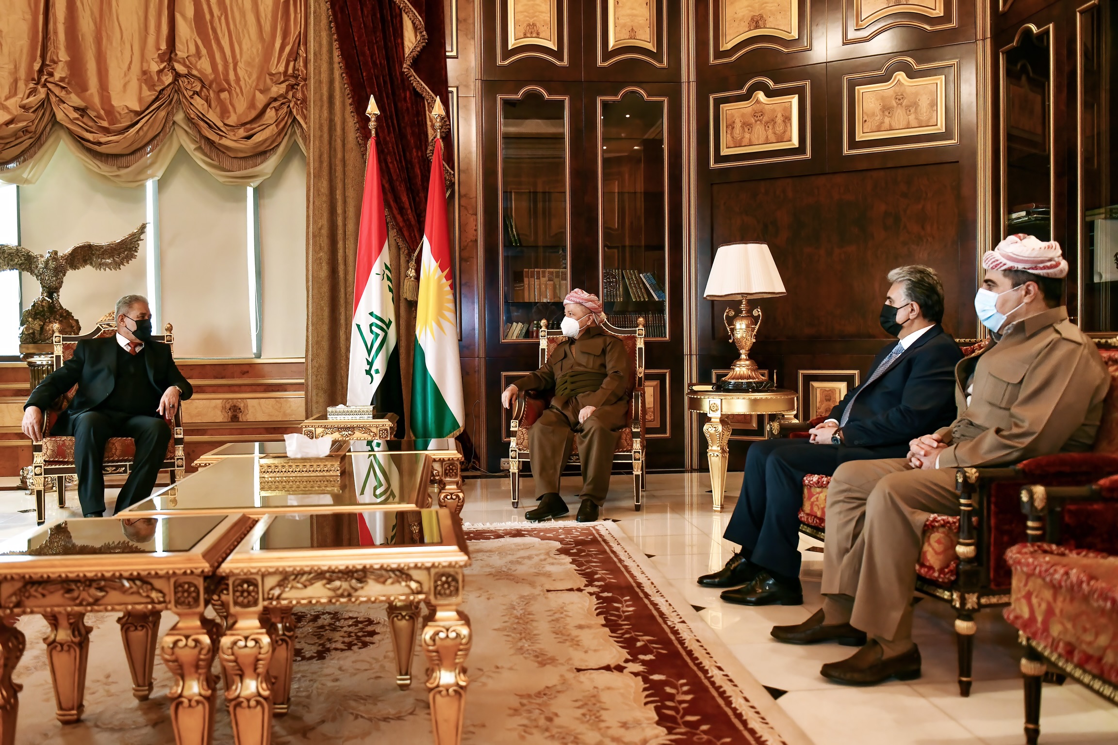 پرزیدنت مسعود بارزانی و عبدالغنی الاسدی، رئیس سازمان امنیت ملی عراق