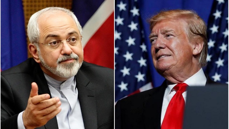 Wezîrê Derve yê Îranê Cewad Zerîf û Serokê Amerîkayê Donald Trump