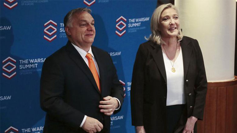 Macaristan Başbakanı Viktor Orban ve Fransız siyasetçi Marine Le Pen