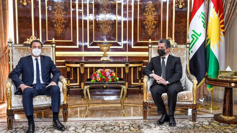 دیدار نخست وزیر اقلیم کوردستان و سفیر دولت فرانسە در عراق