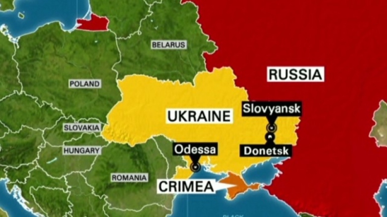 نقشه‌ی مرزهای روسیە و اوکراین