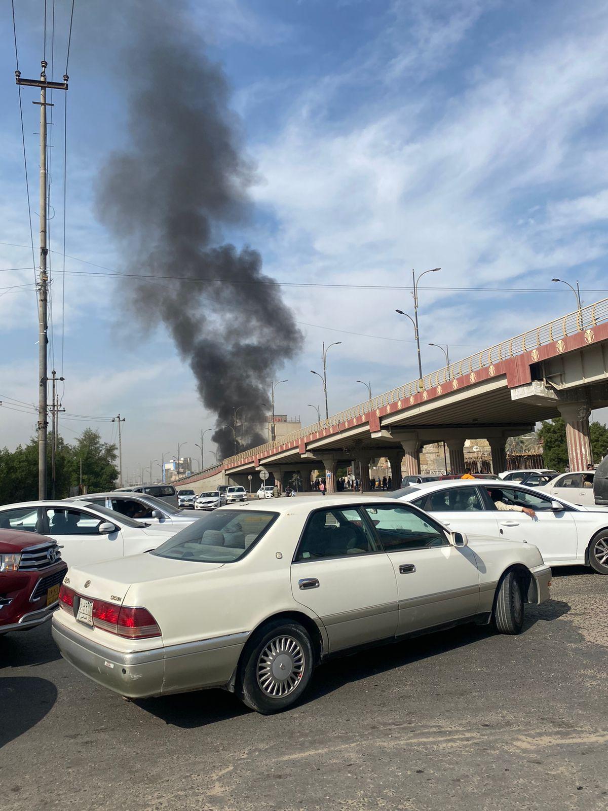 نزیک شوێنی تەقینەوەکە