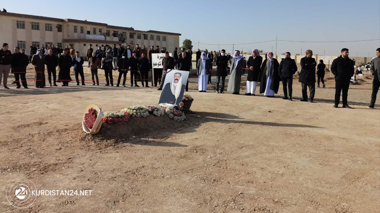 Yezidis mourn at a grave of a member of their community killed in the genocide perpetrated by ISIS, Dec. 9, 2021. (Photo: Darman Ba'adri/Kurdistan 24)