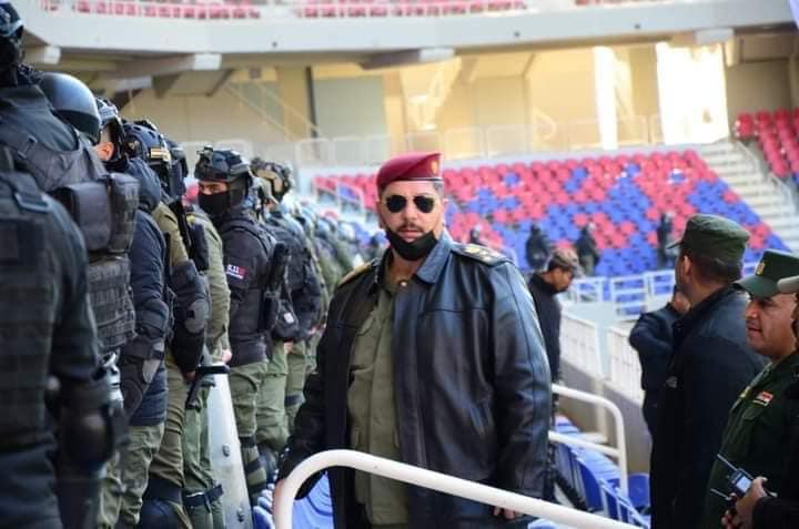 هێزی ئه‌منی شاری نه‌جه‌ف بۆ پارێزگاریكردن له‌ یاریزانانی هه‌ولێر له‌ نێو یاریگه‌ی ئۆڵمپی نه‌جه‌ف