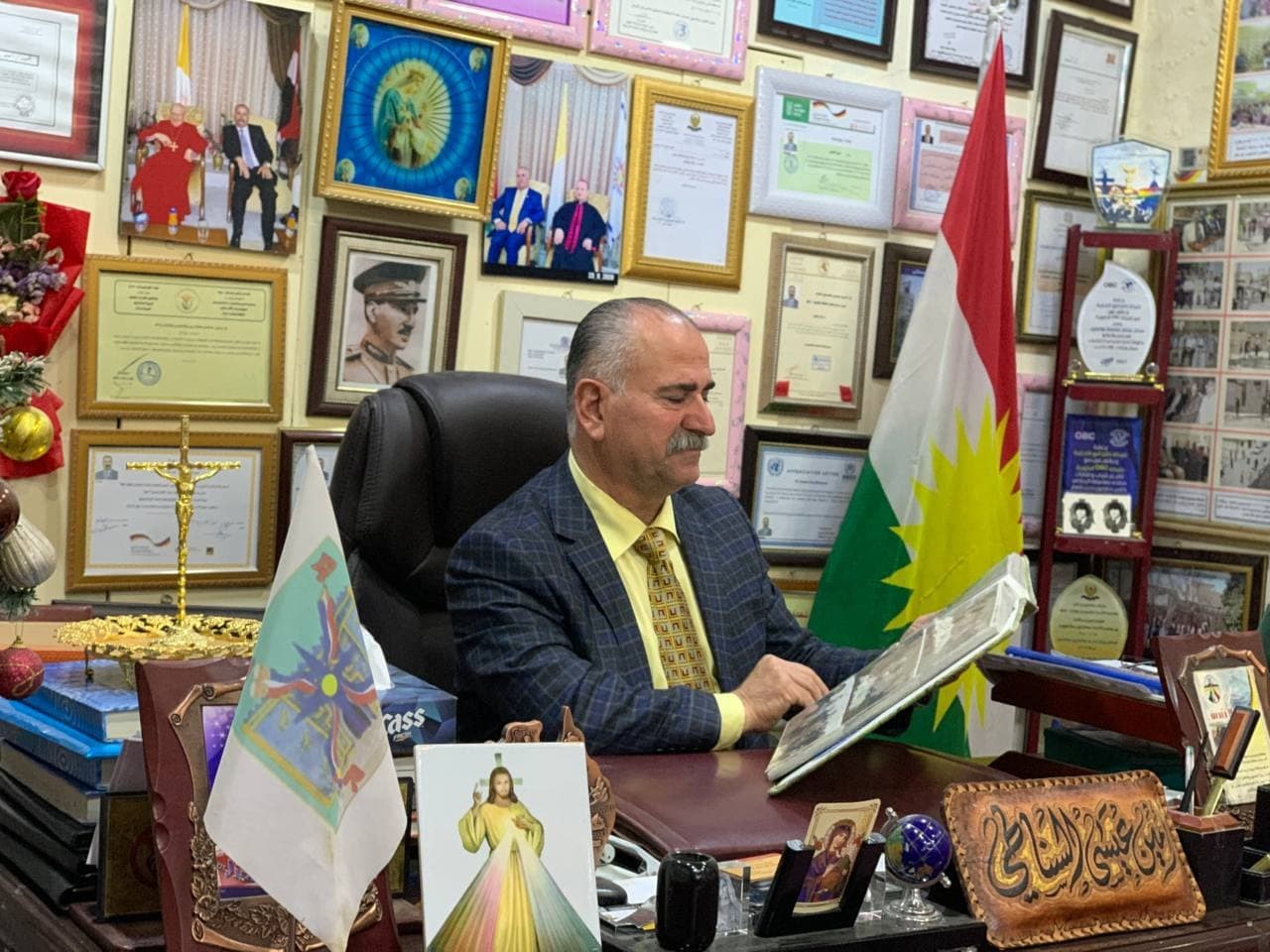 Ameen Essa, the founder and manager of Ishtar. (Photo: Kurdistan 24)