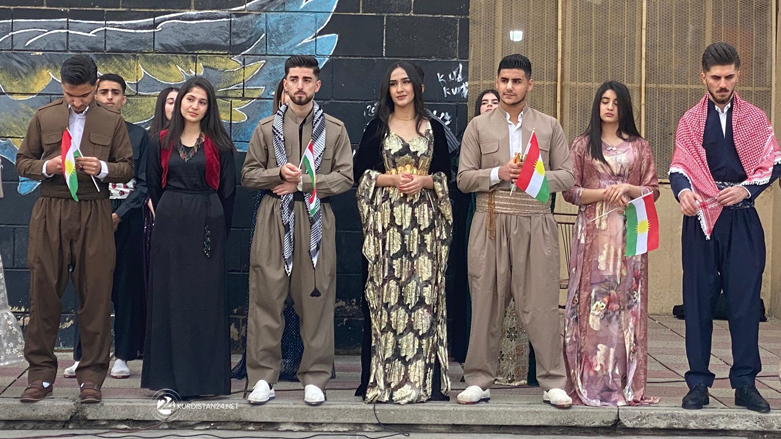 Students in Kurdish traditional clothes at a school in Erbil province, Dec. 16, 2021. (Photo: Renas A. Saeed/Kurdistan24)