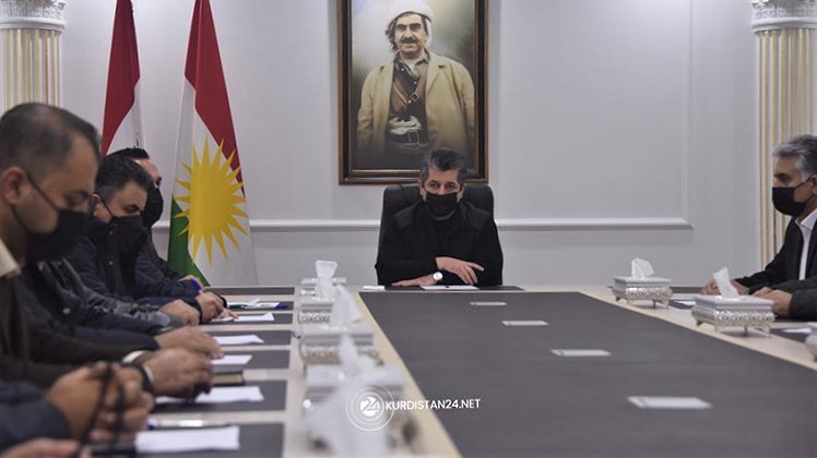 Kurdistan Region Prime Minister Masrour Barzani chairs an emergency meeting in Erbil after deadly flash floods that morning. (Photo: KRG)