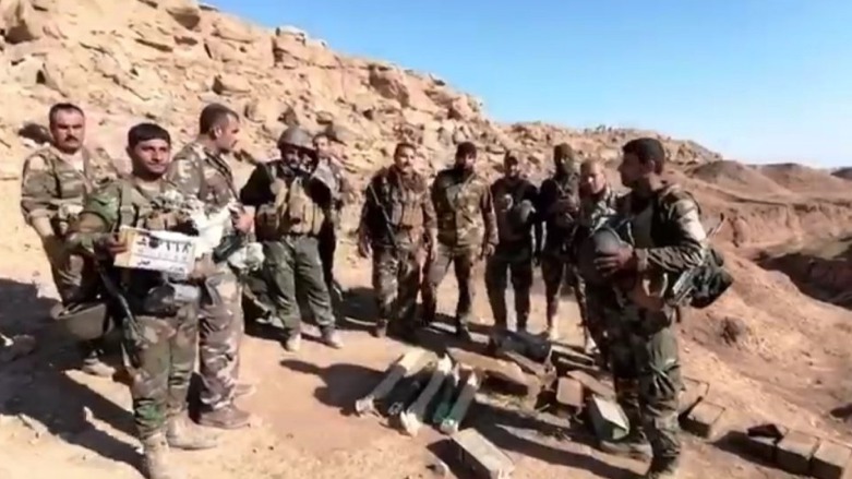 Peshmerga forces at an ISIS explosive storage site. (Photo: Ministry of Peshmerga / Twitter).