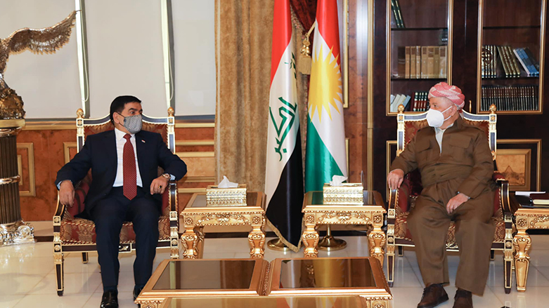 Serok Barzanî û Wezîrê Berevaniyê yê Iraqê hevahengiya Pêşmerge û hêzên Iraqî guftûgo dikin