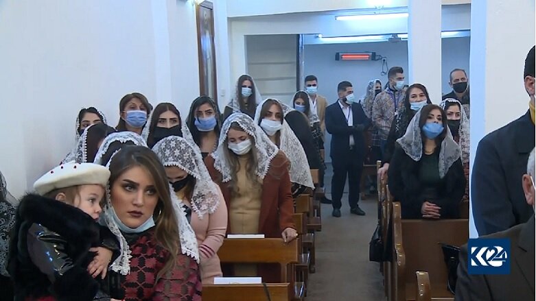 Christians attending mass in the Kurdistan Region. (Photo: Kurdistan 24)