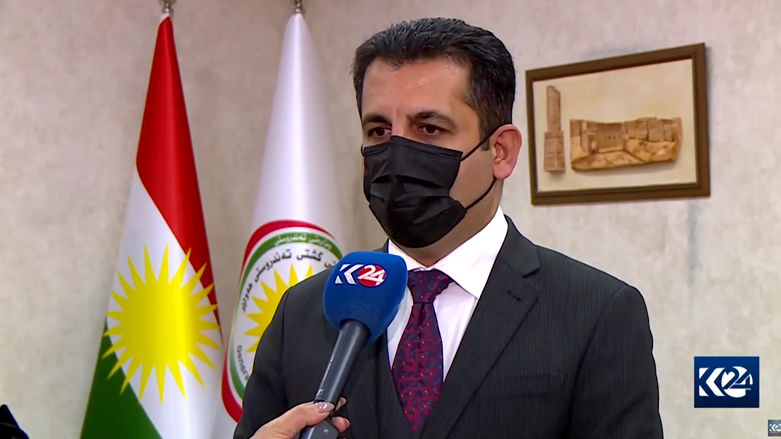 Kurdistan Region Health Minister Saman Barzinji speaks to Kurdistan 24 in Erbil, Dec. 22, 2021. (Photo: Screengrab/Kurdistan 24)