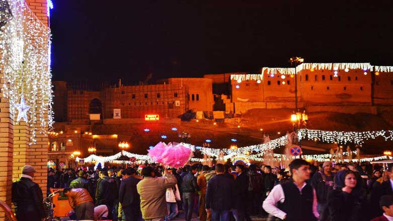 New Year's Eve celebration at Erbil Citadel. (Photo: Goran Sabah Ghafour)