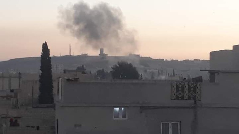 A Turkish drone on Saturday targeted a house in Kobani (Photo: SOHR)