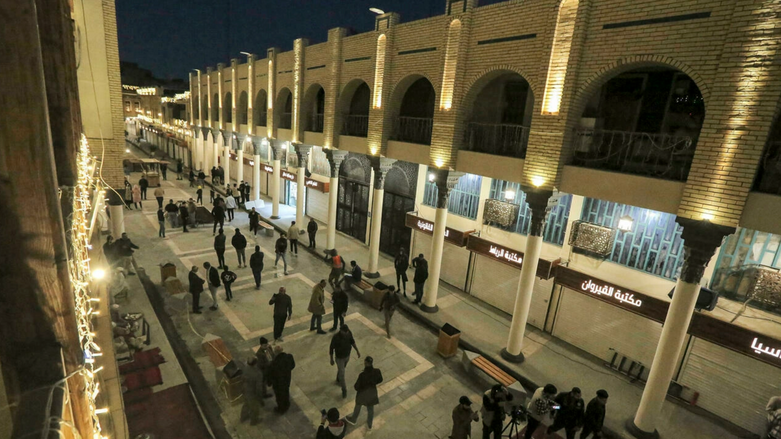 The renovated Al-Mutanabbi Street is the historic heart of the book trade and an outlet for writers and intellectuals in the Iraqi capital (Photo: Sabah Arar/AFP)