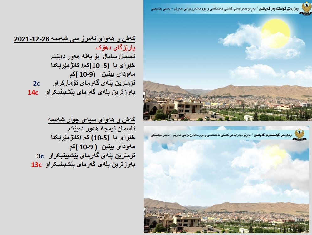 كەشوھەوای ئەمڕۆ و سبەی دھۆك