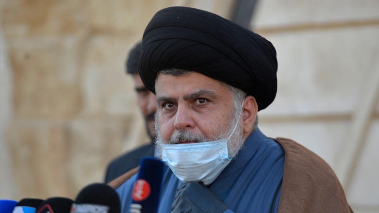 Iraqi cleric Moqtada Sadr delivers a statement at a press conference in Najaf, Feb.10, 2021. (Photo: AFP)