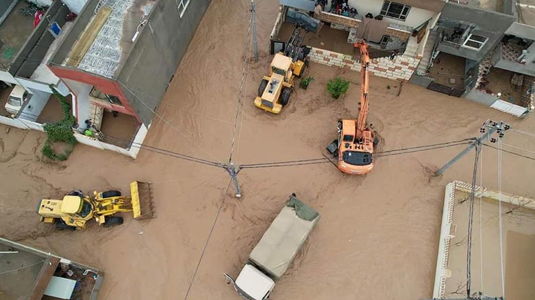 Flash flooding in the Kurdistan Region capital Erbil, Dec 17, 2021. (Photo: Kurdistan 24)
