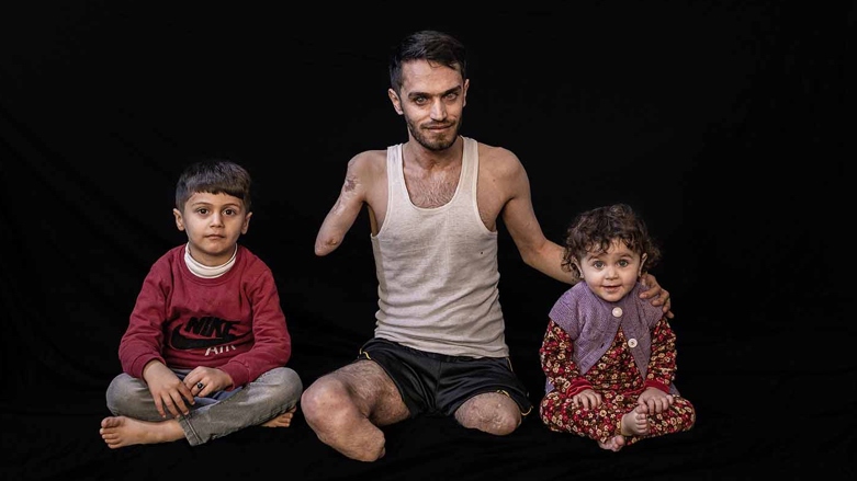 Salman and his kids (Photo: Younes Mohammad/Middle East Images agency).
