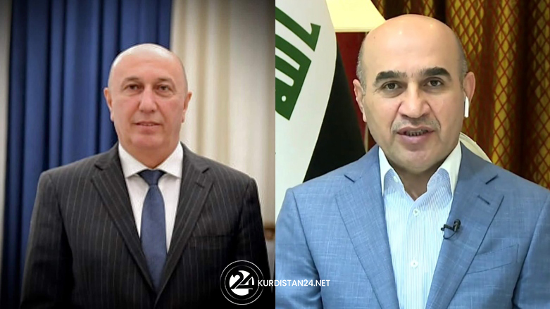 Bangin Reakni (right), the newly approved minister of Iraqi construction and housing. Nizar Amedi (left) is the new Iraqi Minister of Environment. (Photo: Combined by Kurdistan 24)