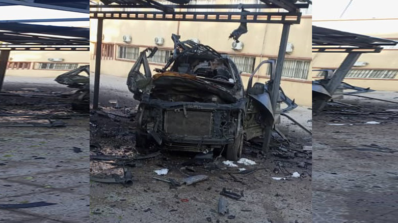 A car explosion on Monday injured one person (Photo: Submitted to Kurdistan 24)