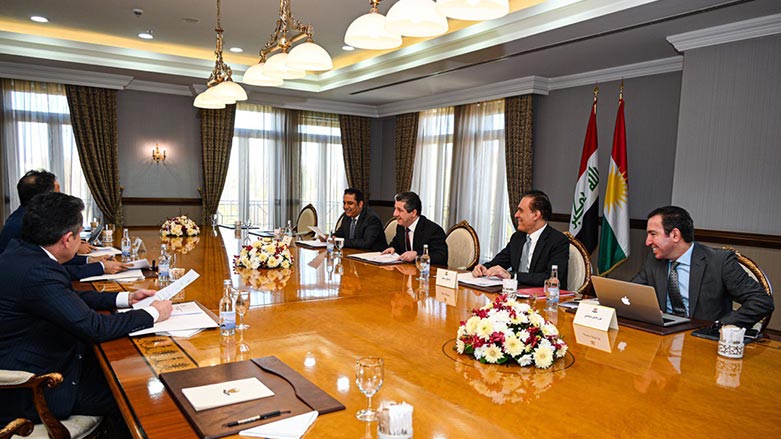 PM Barzani (second from the top right) during the meeting, Dec. 5, 2022. (Photo: Kurdistan Regional Government)