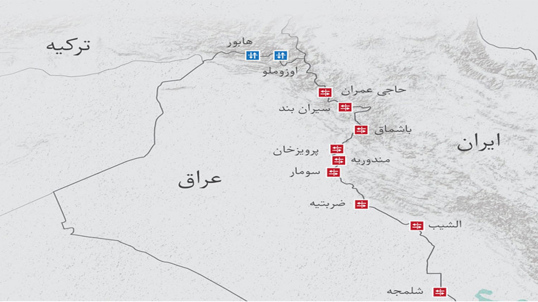 مرزهای مشترک ایران با اقلیم کوردستان و عراق