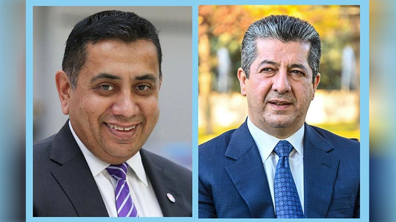مسرور بارزانی، نخست وزیر اقلیم کوردستان و لرد طارق احمد وزیر مشاور در وزارت خارجه انگلستان، تماس تلفنی برقرار کردند