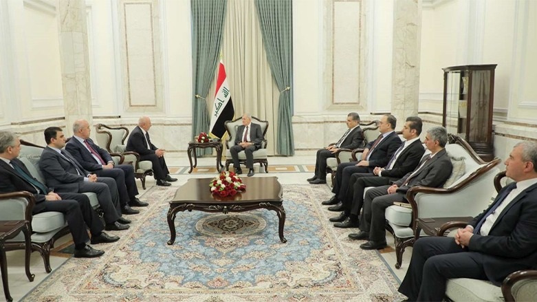 A KRG delegation met with the Iraqi President in Baghdad, Dec. 13, 2022. (Photo: KRG)