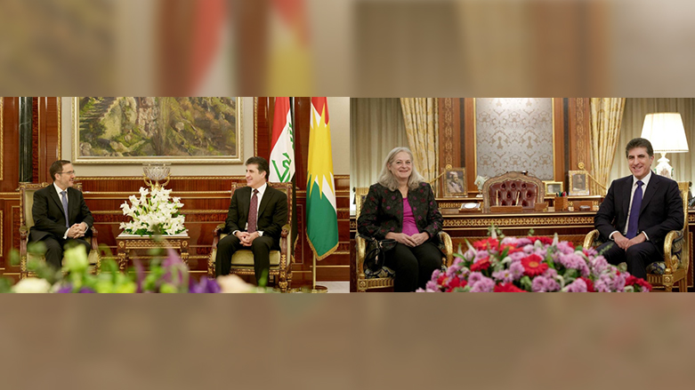 نچیروان بارزانی، رئیس اقلیم کوردستان با سفرای آمریکا و انگلستان در عراق دیدار کرد